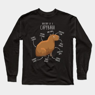 Capybara Anatomy Long Sleeve T-Shirt